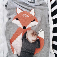 Kids Fox Knitted Playing Blanket/Bedding/Quilt