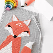 Kids Fox Knitted Playing Blanket/Bedding/Quilt
